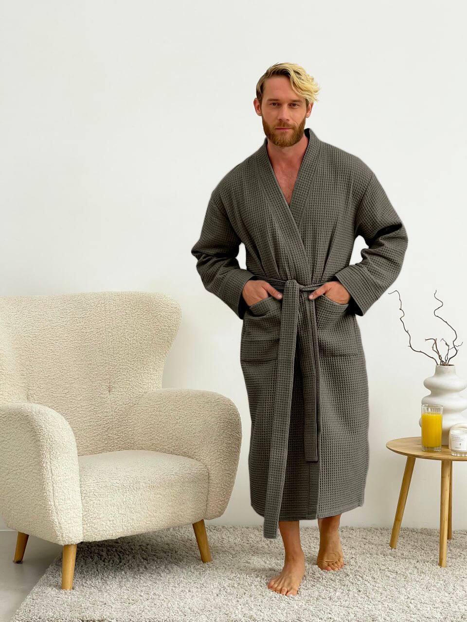 Чоловічий халат вафельний Kimono