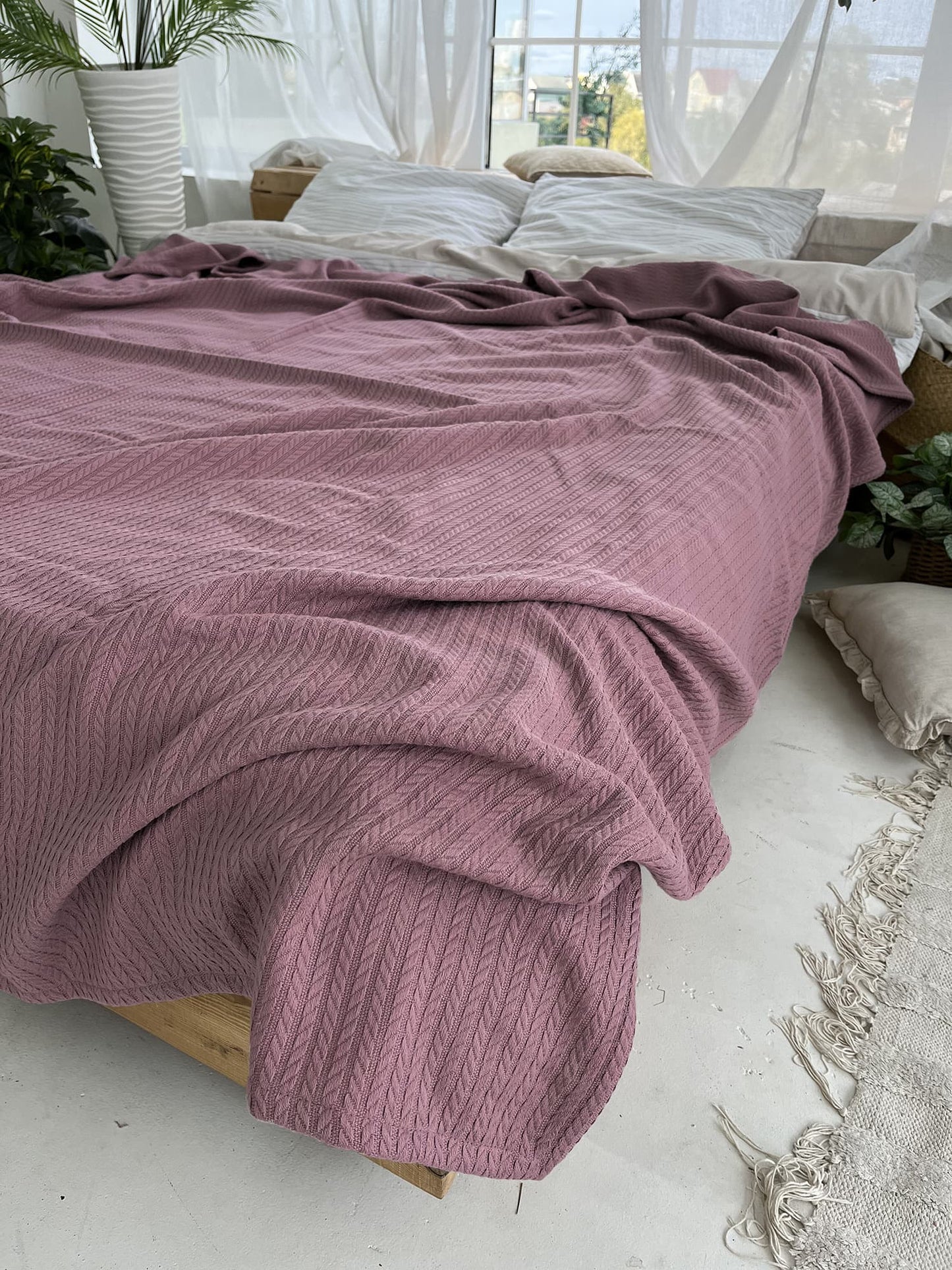 Бавовняне покривало Braid