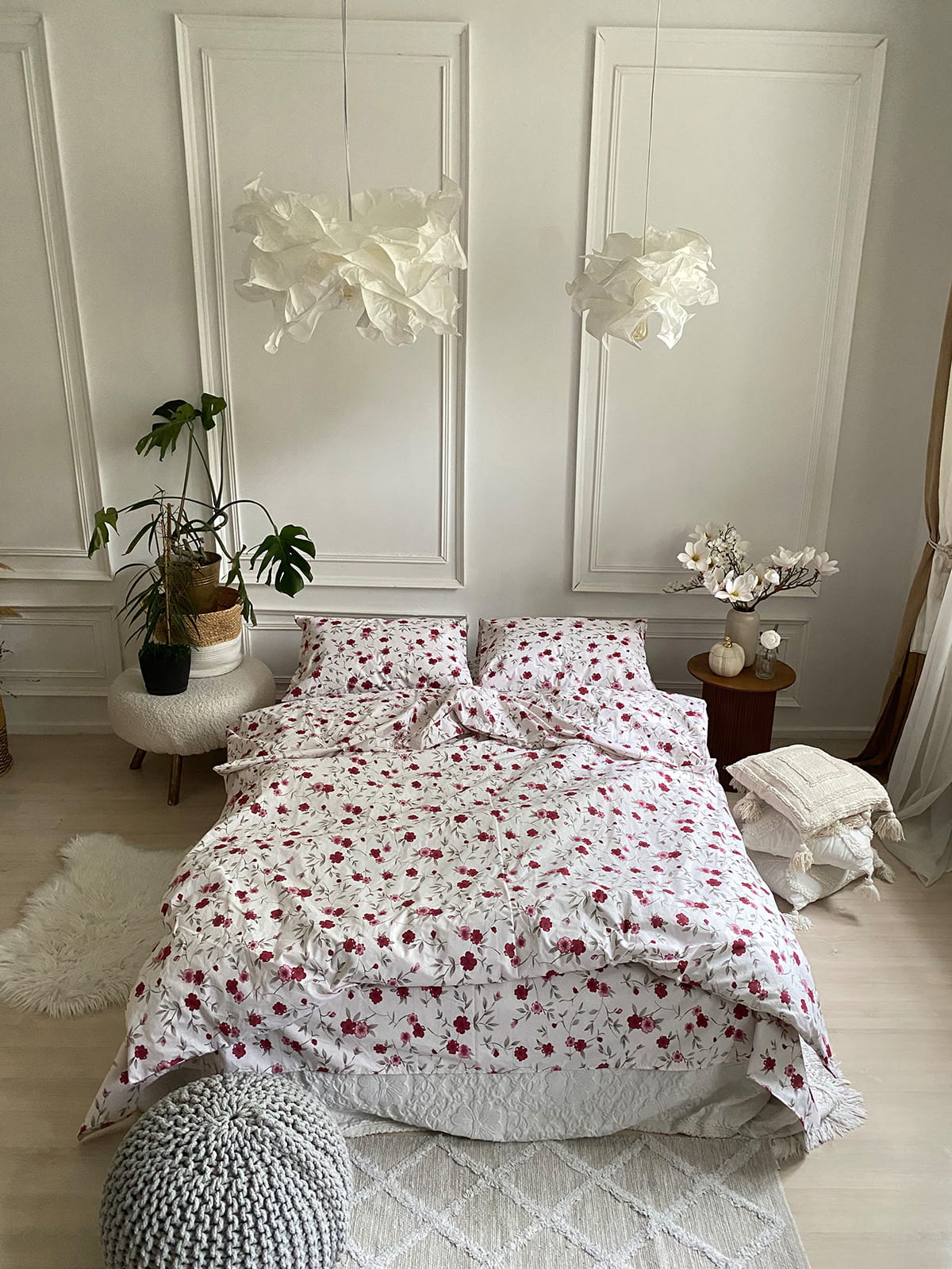 Комплект постільної білизни із бязі Red Flowers