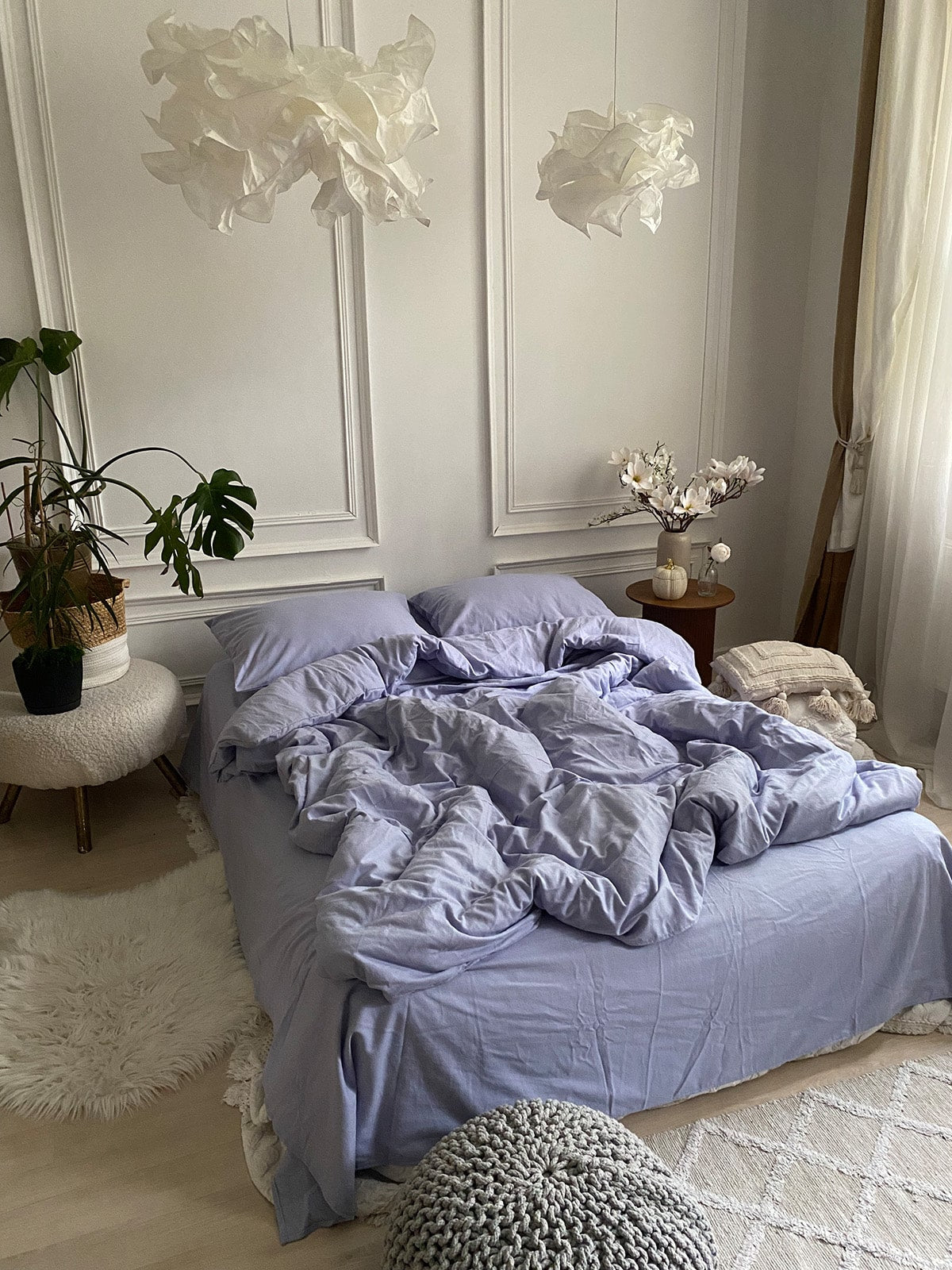 Комплект постільної білизни із фланелі Blue