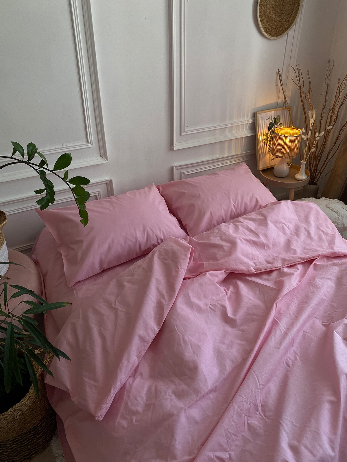 Комплект постільної білизни із бязі Pink