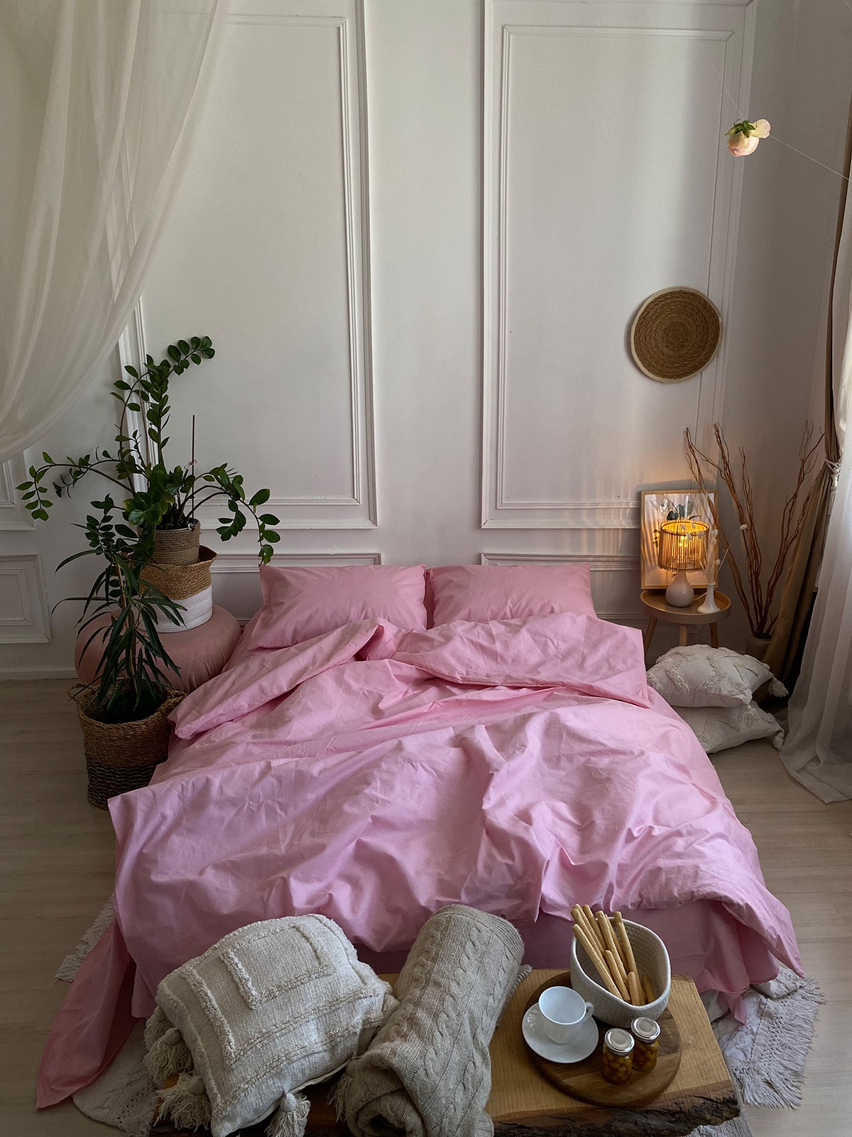 Комплект постільної білизни із бязі Pink