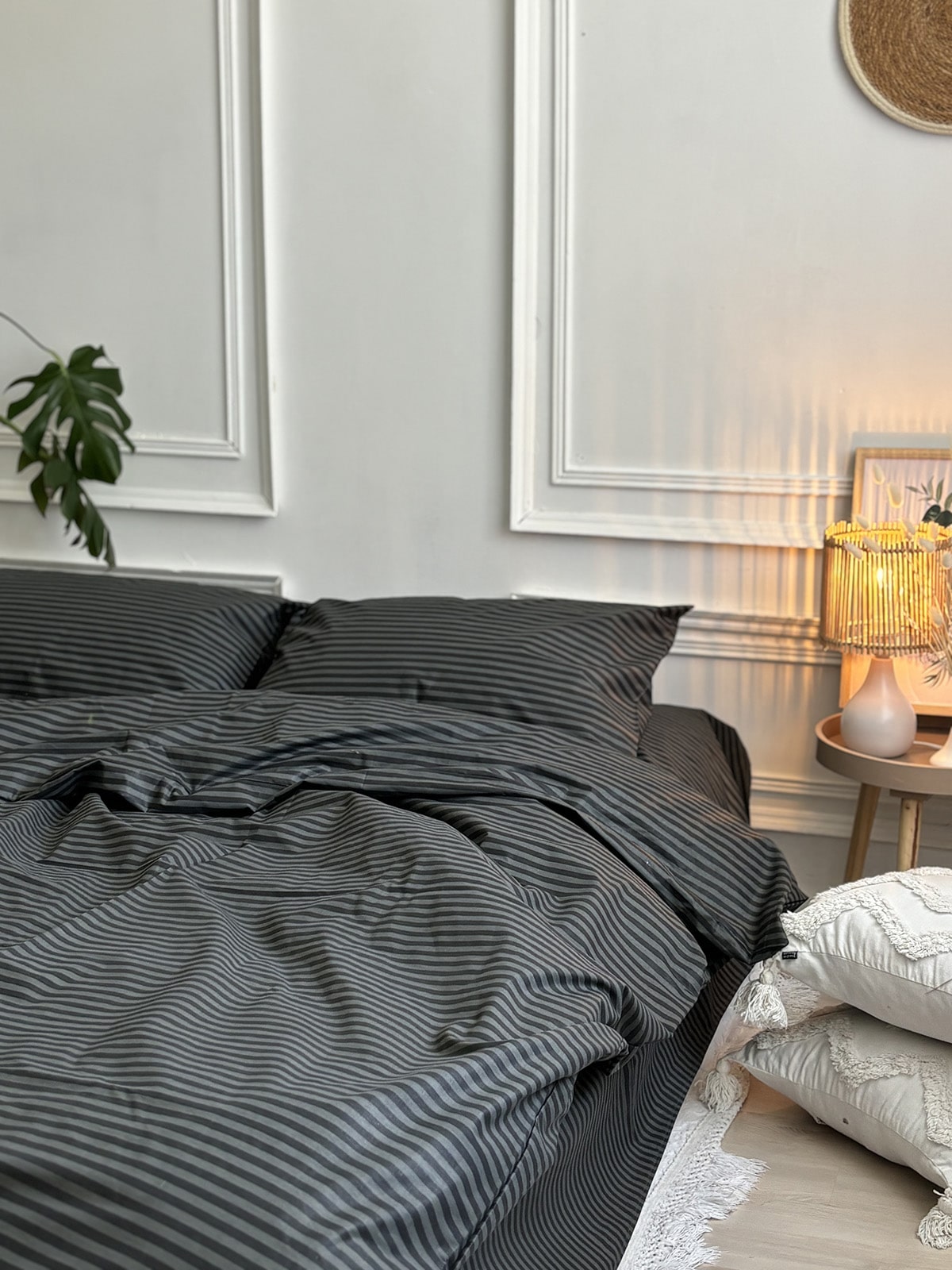Комплект постільної білизни із бязі Graphite Stripe