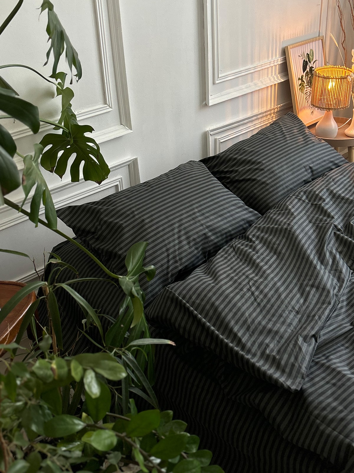 Комплект постільної білизни із бязі Graphite Stripe