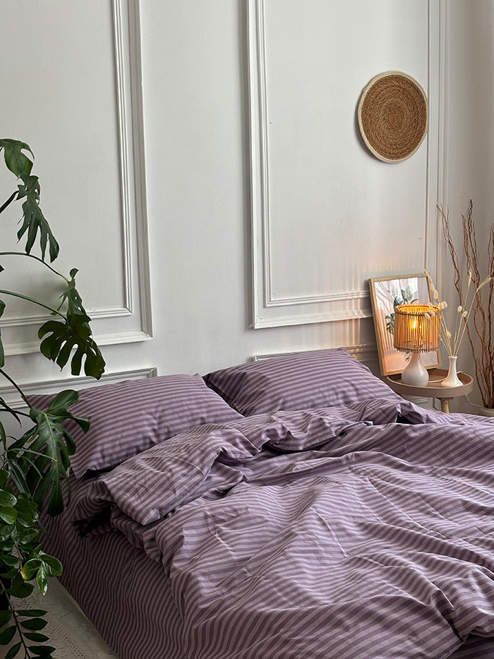 Комплект постільної білизни із бязі Lilac Stripe