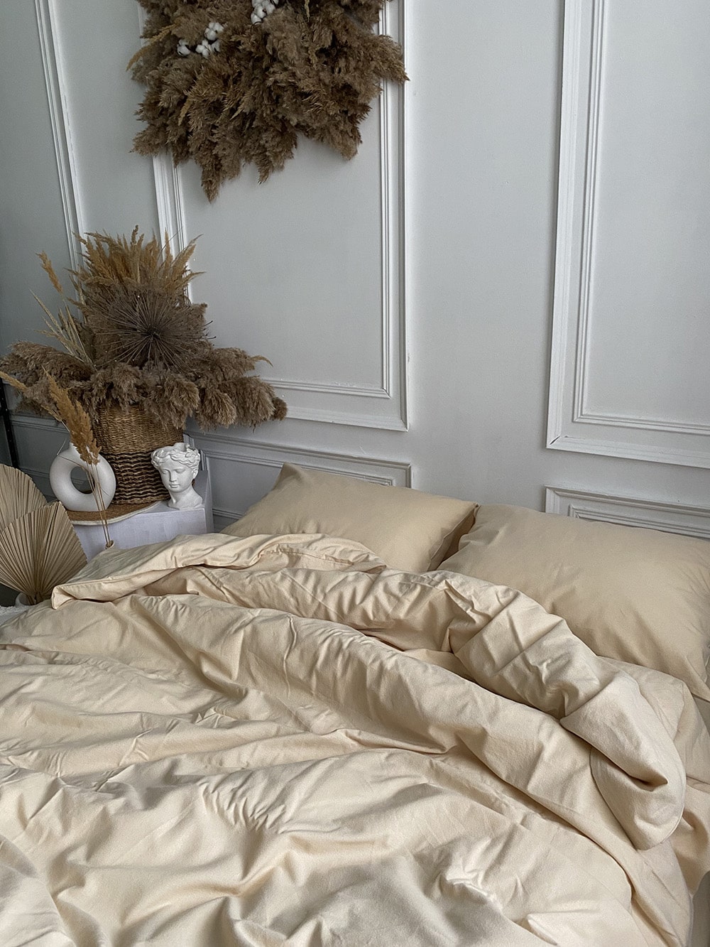 Комплект постільної білизни із фланелі Light Beige