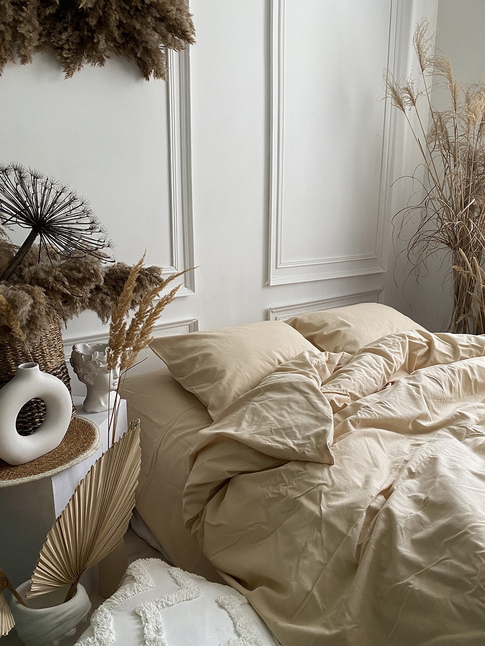 Комплект постільної білизни із фланелі Light Beige