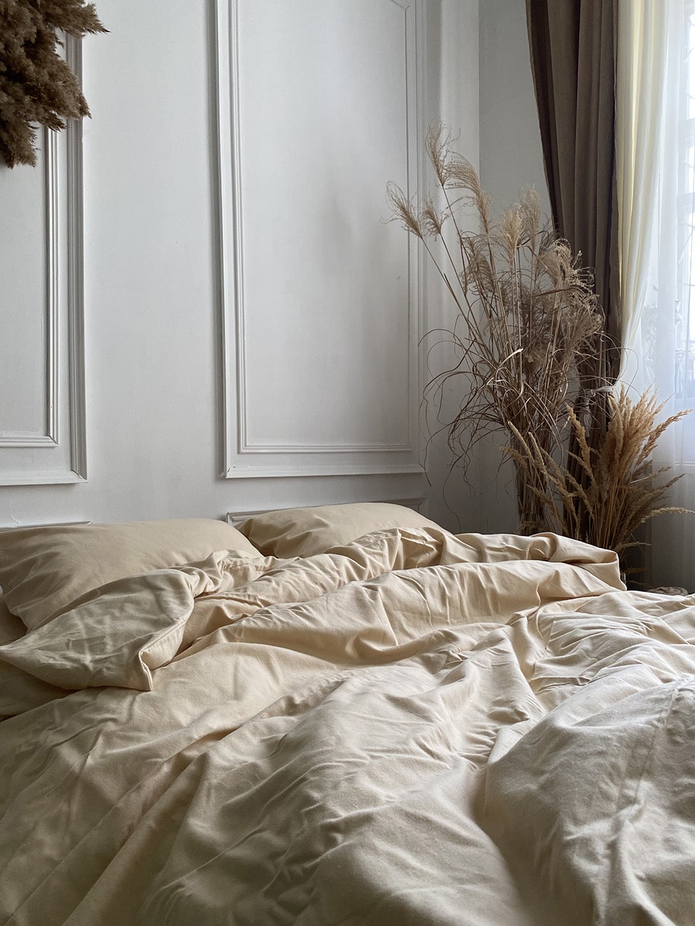 Комплект постільної білизни із фланелі Light Beige