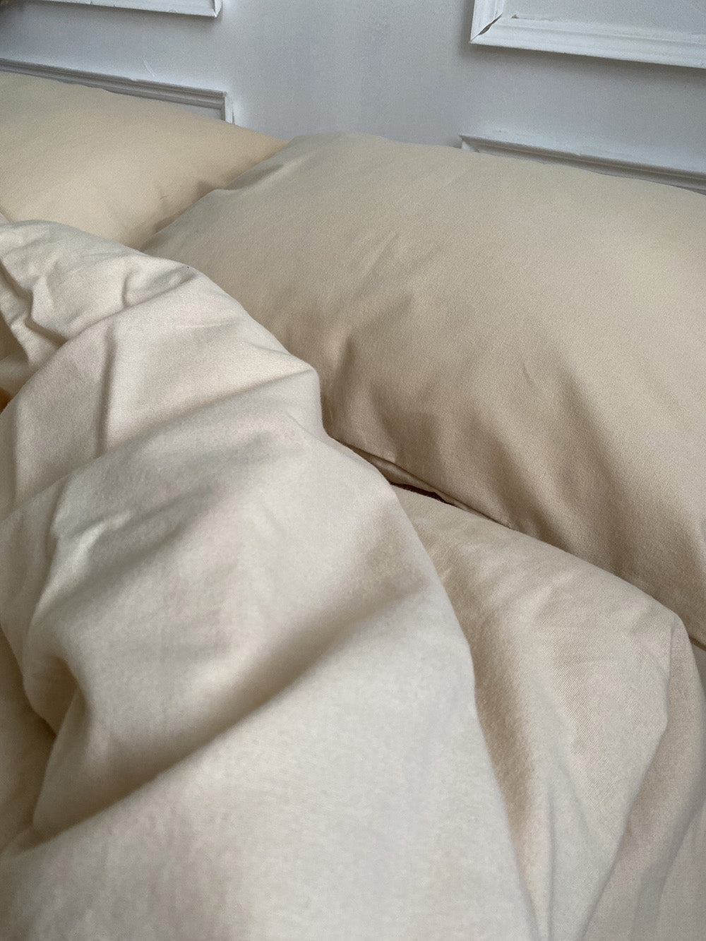 Комплект постільної білизни із фланелі Light Beige