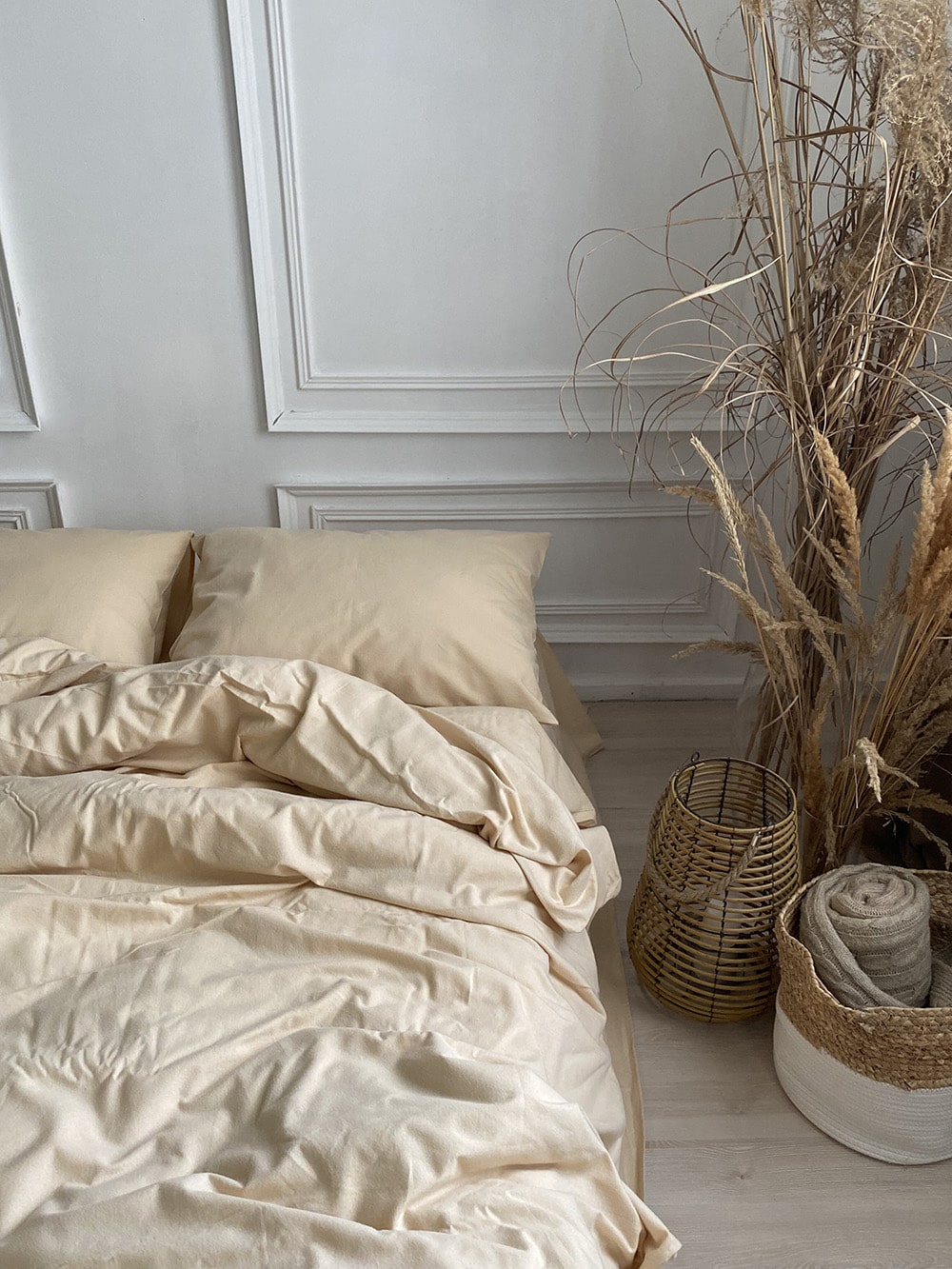 Комплект постільної білизни із фланелі Light Beige