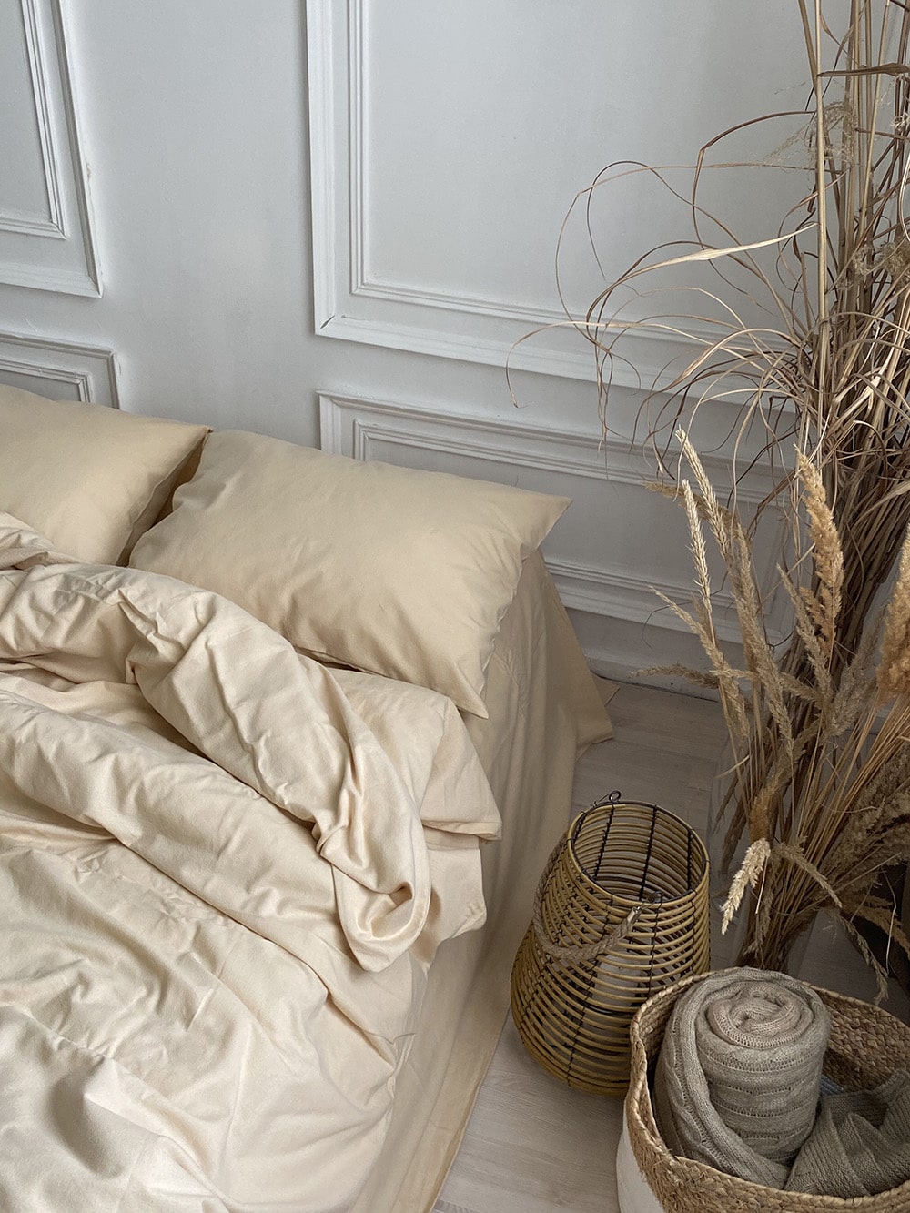 Комплект постільної білизни із фланелі Light Beige