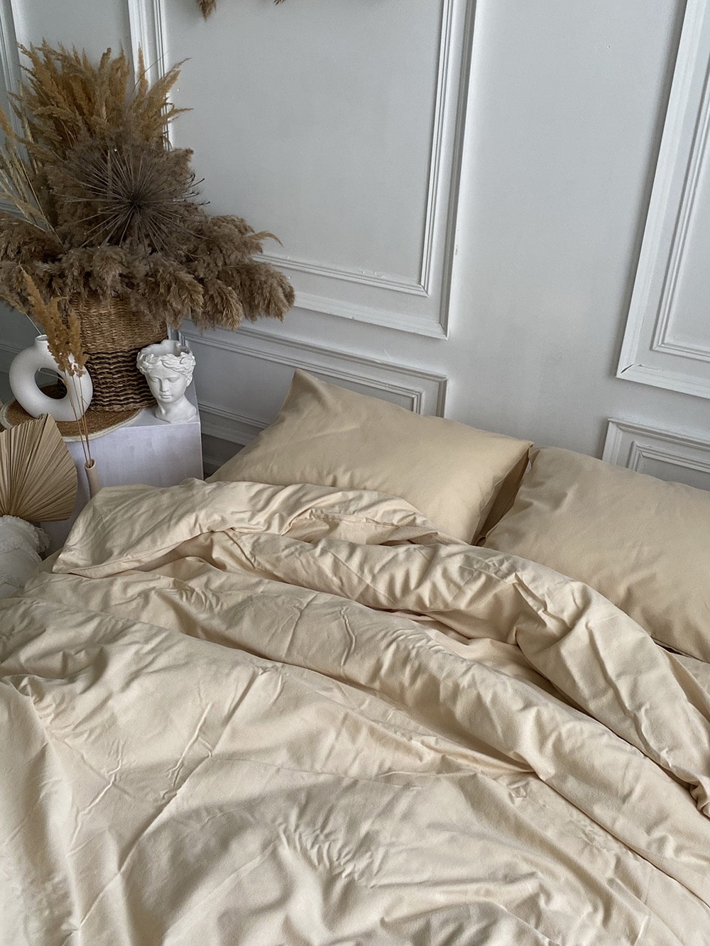 Комплект постільної білизни із фланелі Light Beige