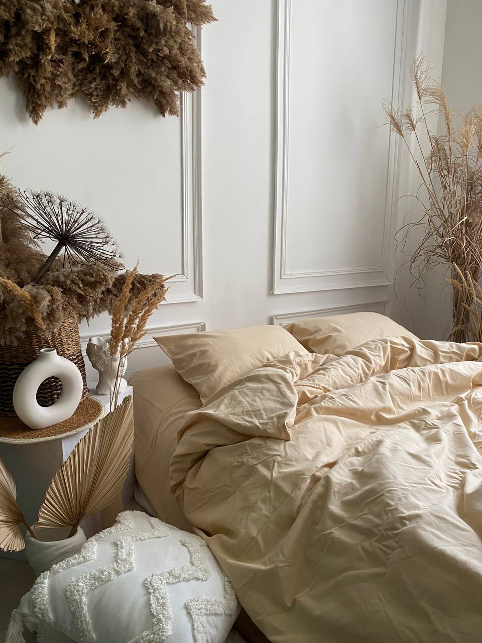 Комплект постільної білизни із фланелі Light Beige