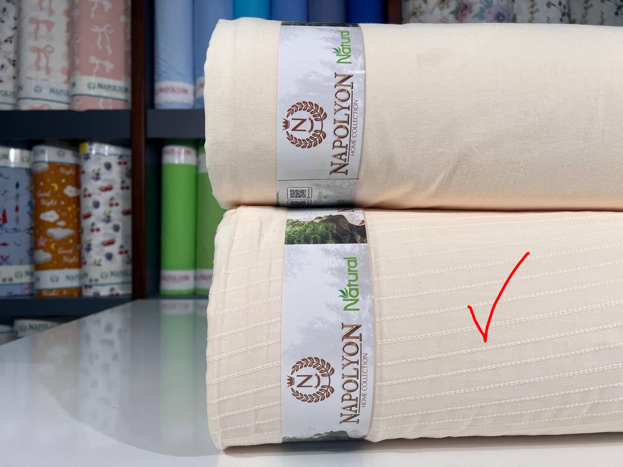 Комплект постільної білизни із бавовни та тенселу Ivory