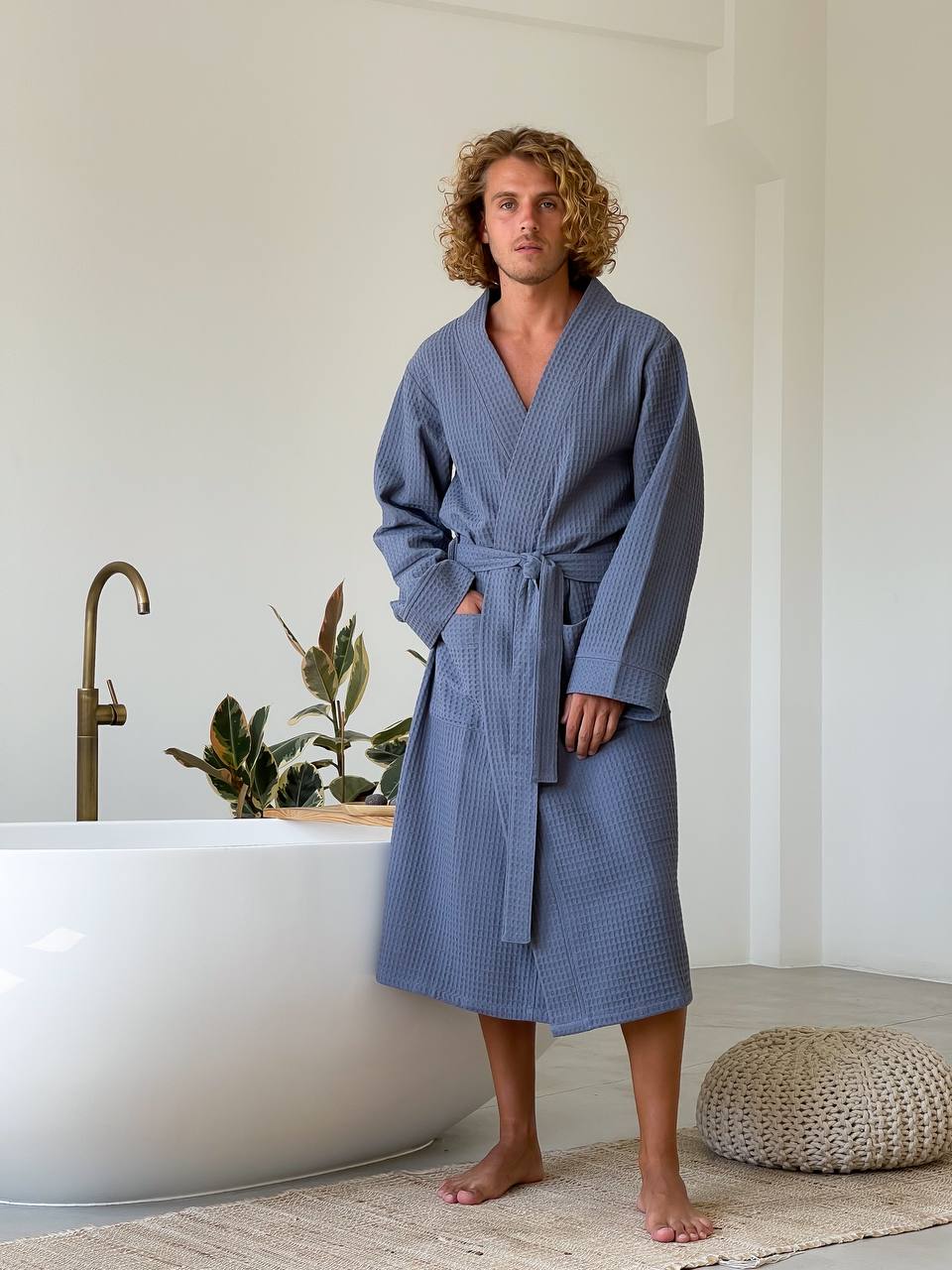 Чоловічий халат вафельний Kimono