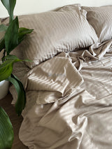 Комплект постільної білизни зі страйп сатину Cappuccino