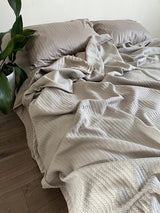 Комплект постільної білизни зі страйп сатину Cappuccino