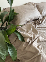 Комплект постільної білизни зі страйп сатину Cappuccino