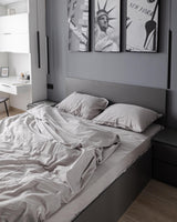 Комплект постільної білизни із вареної бавовни Grey