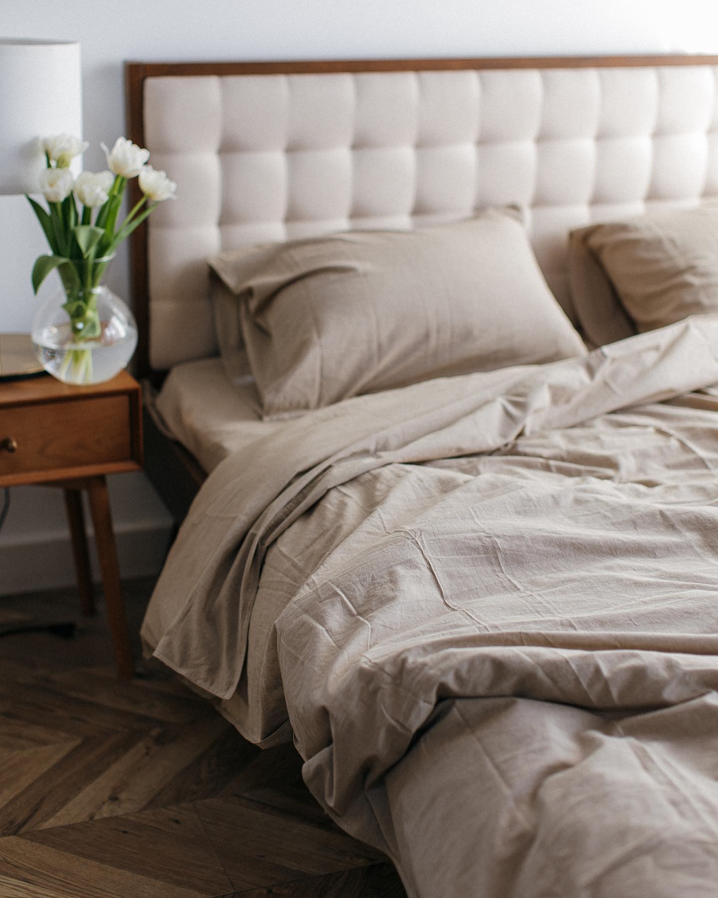 Комплект постільної білизни із вареної бавовни Almond