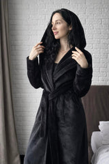 Чоловічий халат з полірованого велсофту Black Diamond