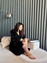 Чоловічий халат з полірованого велсофту Black Diamond