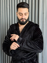 Чоловічий халат з полірованого велсофту Black Diamond