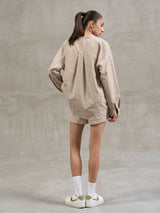 Піжама жіноча з вареної бавовни з сорочкою та шортами