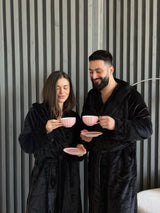 Чоловічий халат з полірованого велсофту Black Diamond