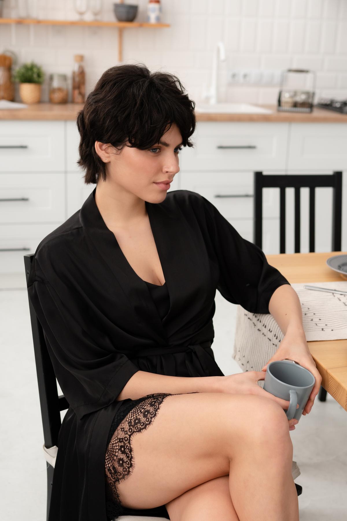 Жіночий халат із шовку Tango