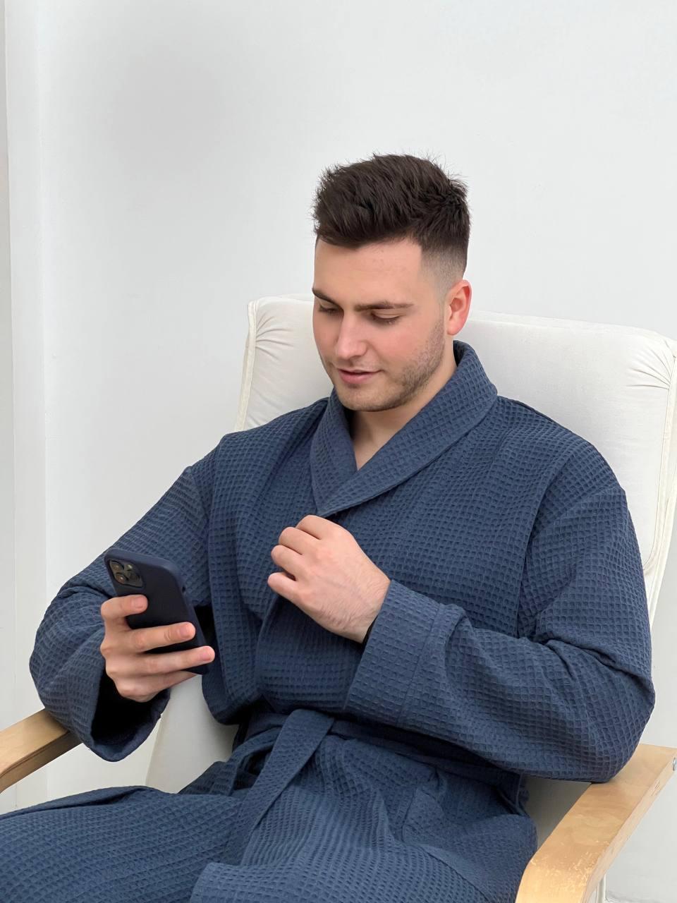 Чоловічий халат вафельний Unity