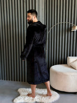 Чоловічий халат з полірованого велсофту Black Diamond