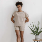 Піжама жіноча з вареної бавовни з шортами