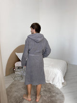 Чоловічий халат махровий з капюшоном Fortune