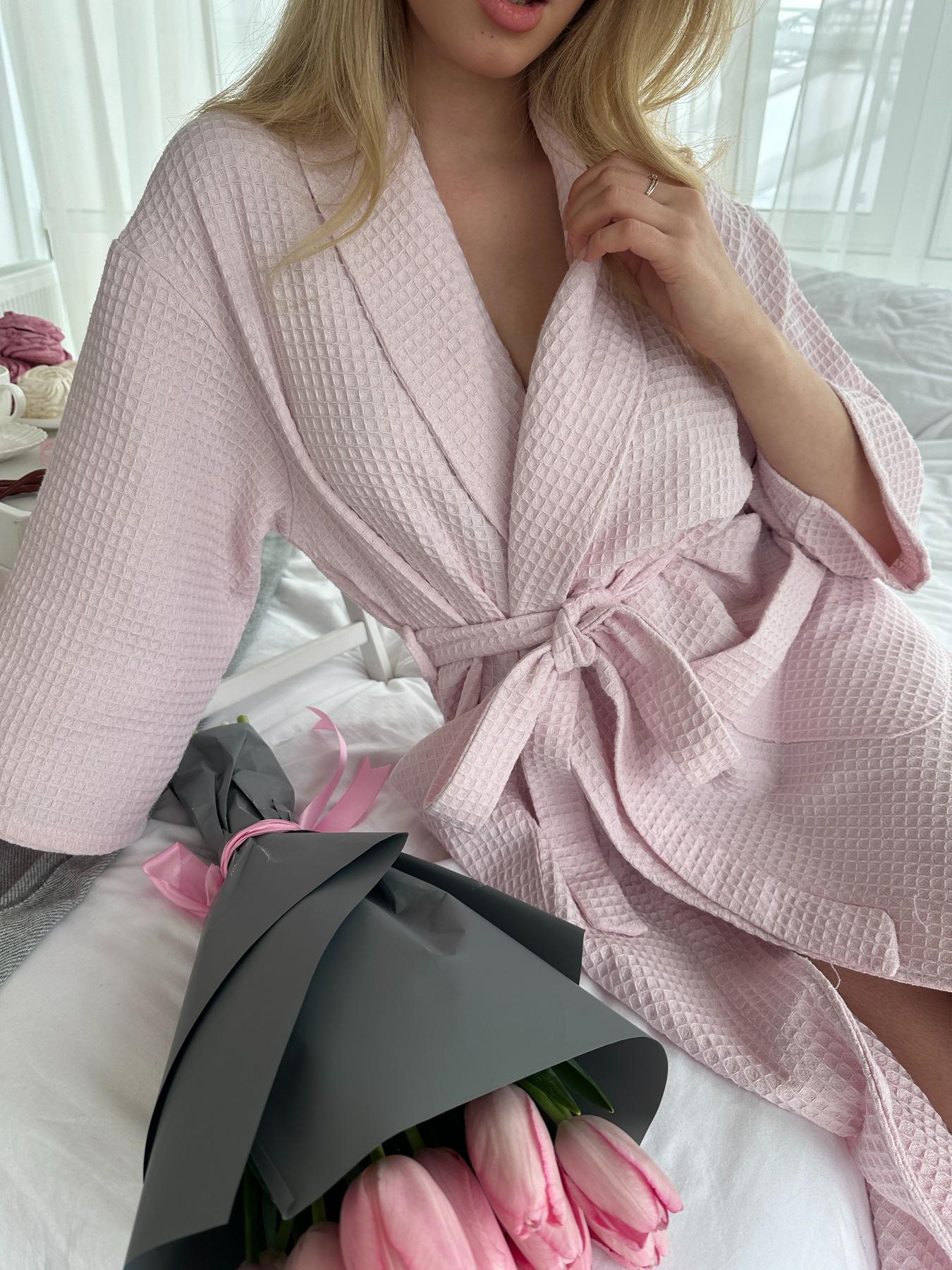 Жіночий халат вафельний шаль