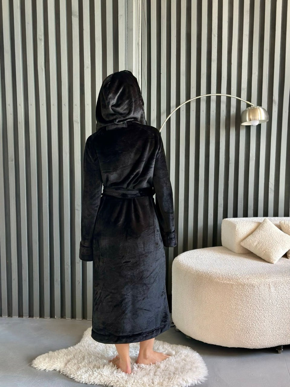 Чоловічий халат з полірованого велсофту Black Diamond