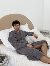 Чоловічий халат махровий з капюшоном Fortune