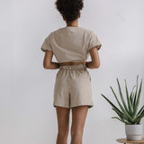 Піжама жіноча з вареної бавовни з шортами