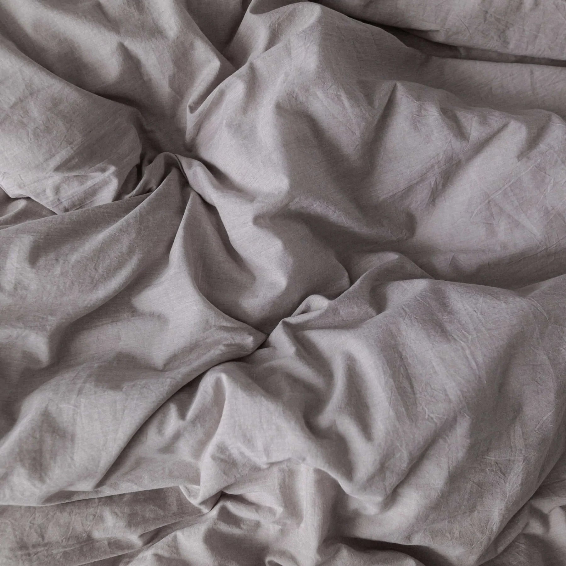 Комплект постільної білизни із вареної бавовни Grey