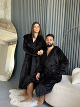 Чоловічий халат з полірованого велсофту Black Diamond