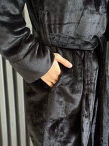 Жіночий халат з полірованого велсофту Black Diamond