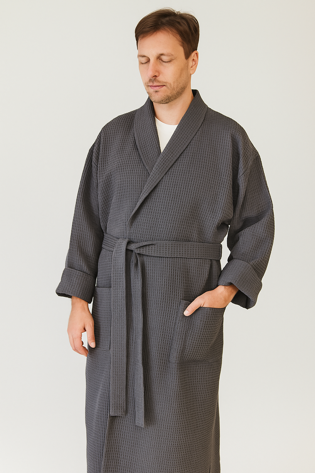 Чоловічий халат вафельний Unity