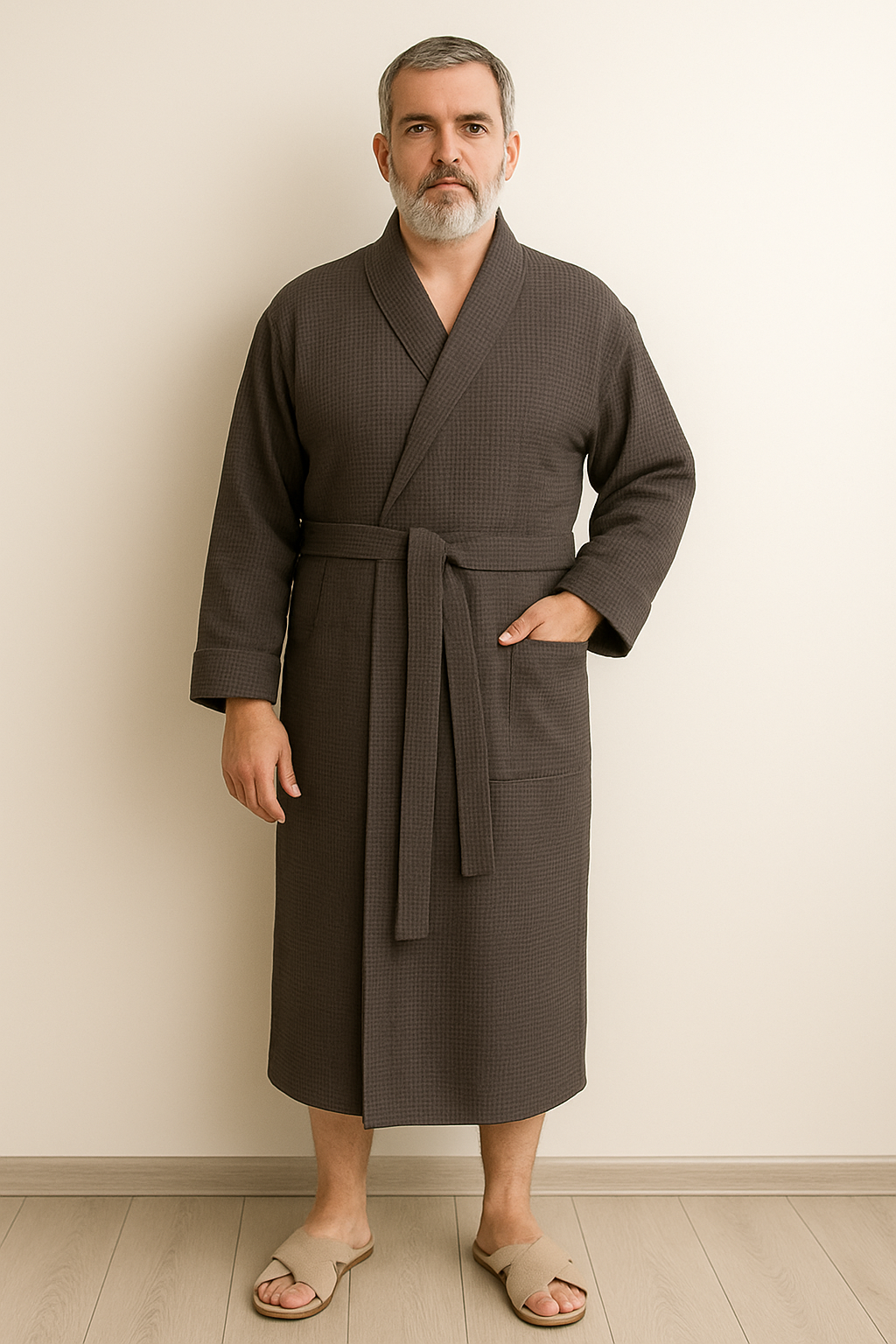 Чоловічий халат вафельний Unity