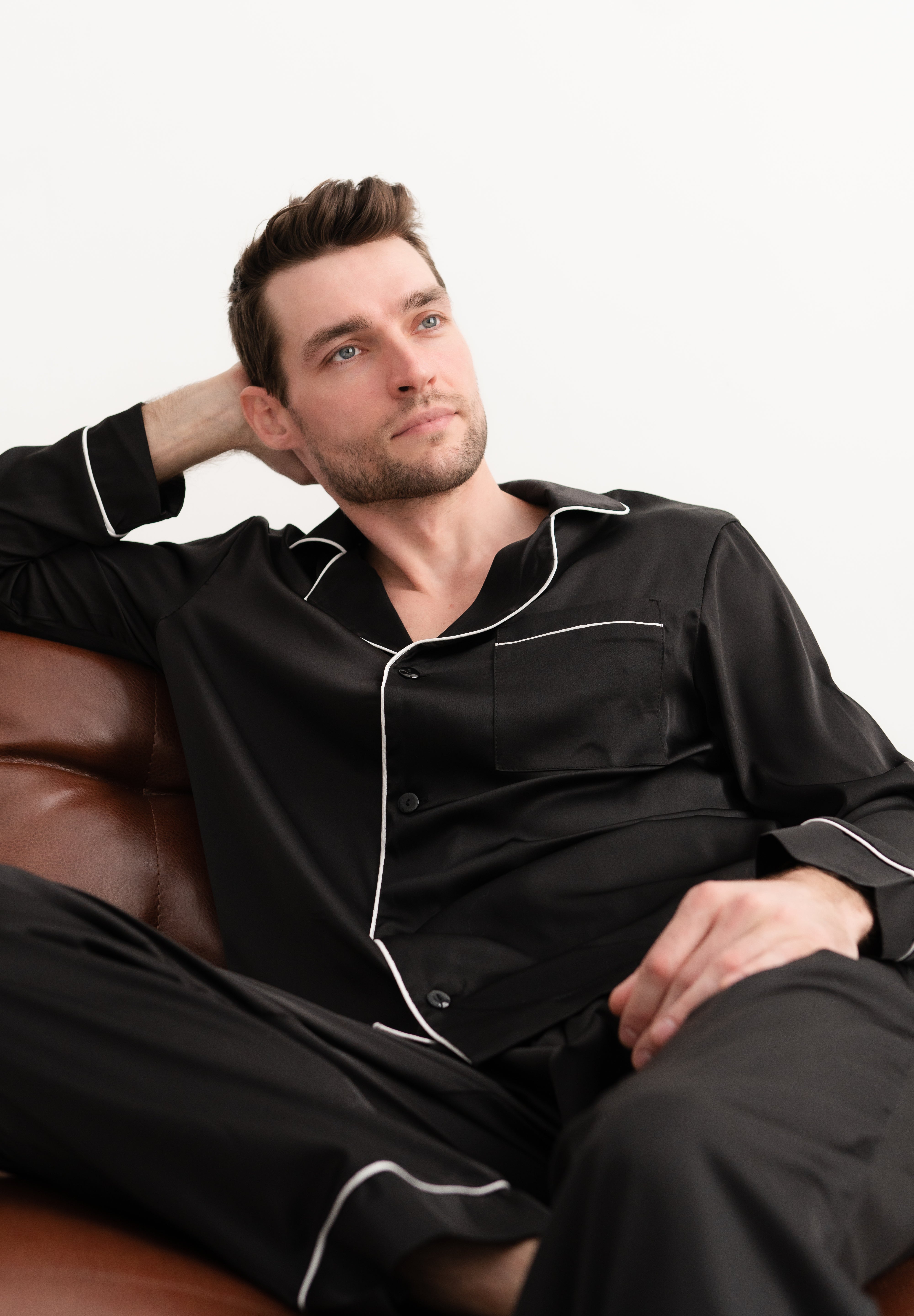 Піжама чоловіча шовкова Leo