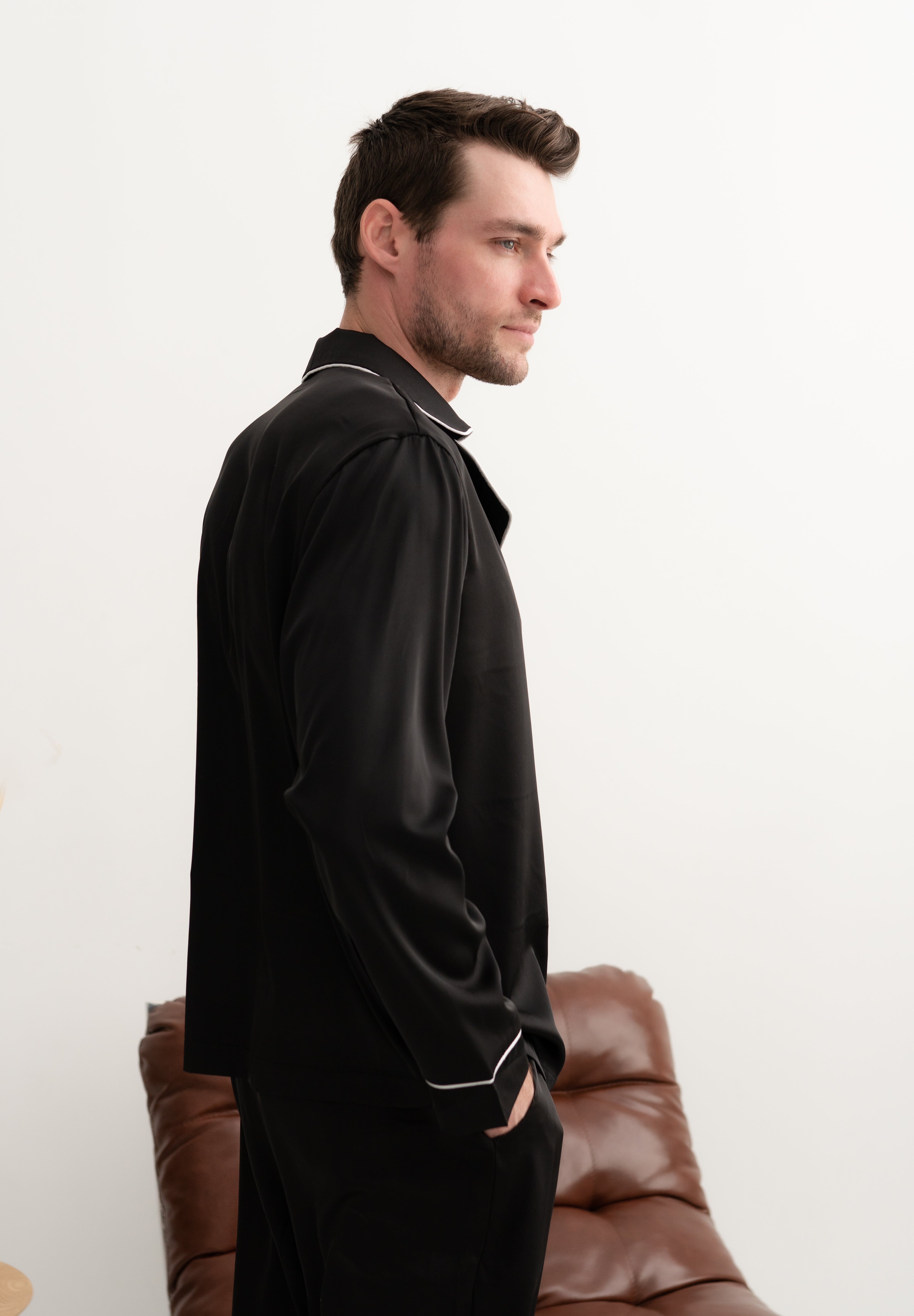 Піжама чоловіча шовкова Leo