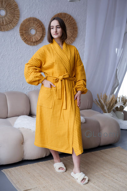 Жіночий халат з грецької вафельки Greece