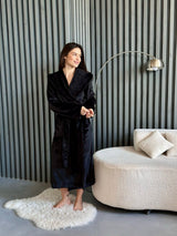 Жіночий халат з полірованого велсофту Black Diamond