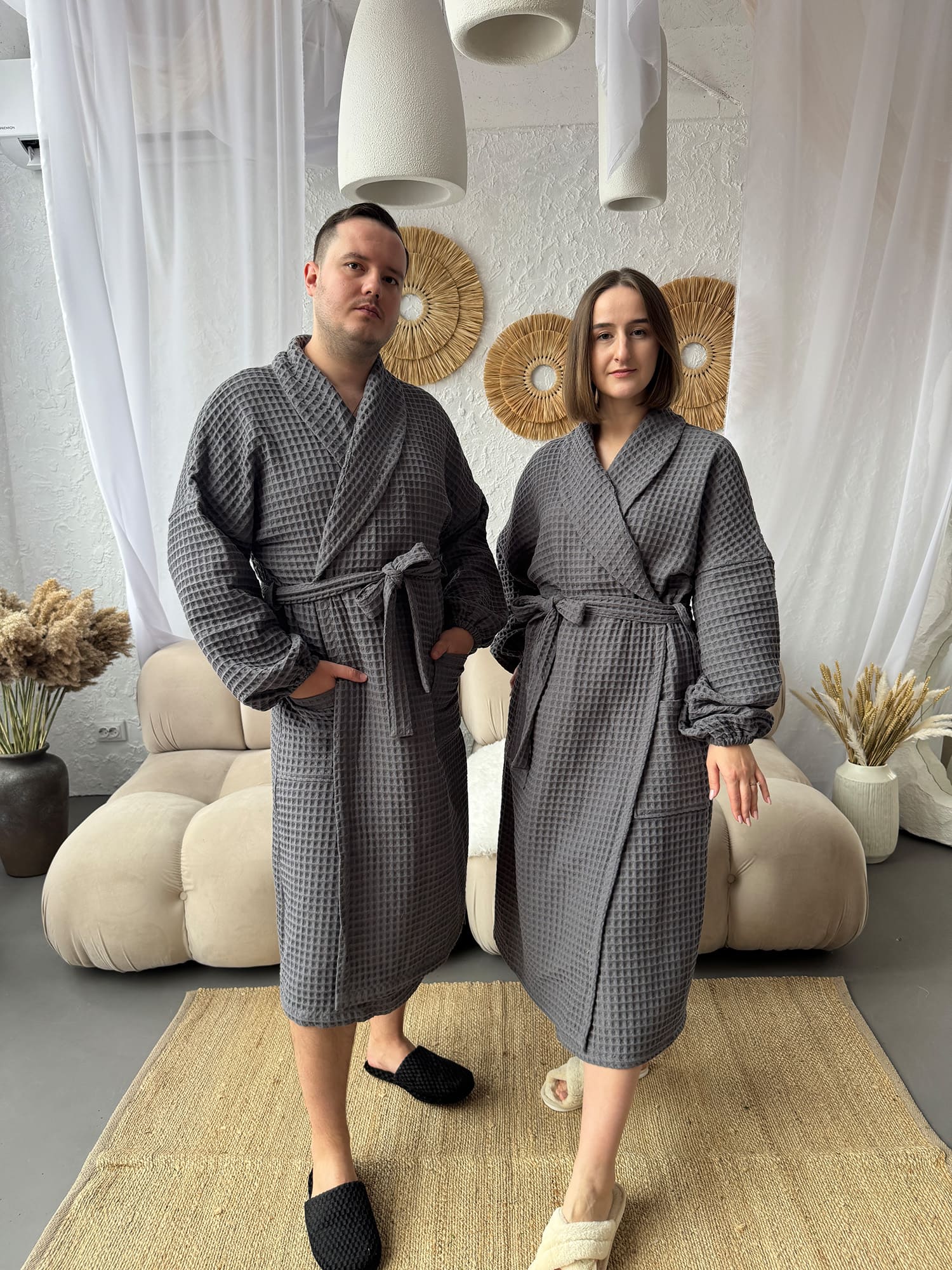 Жіночий халат з грецької вафельки Greece