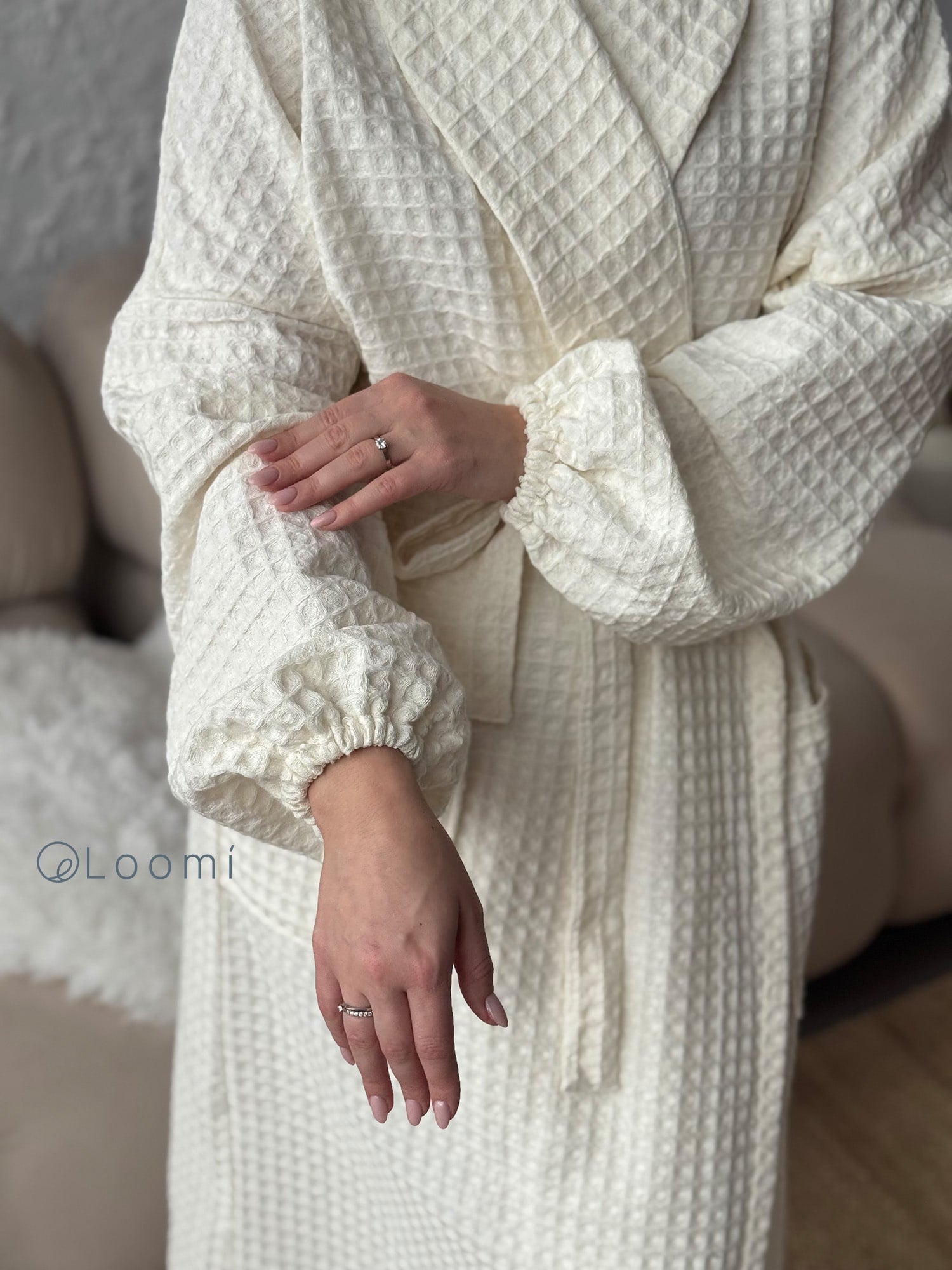 Жіночий халат з грецької вафельки Greece