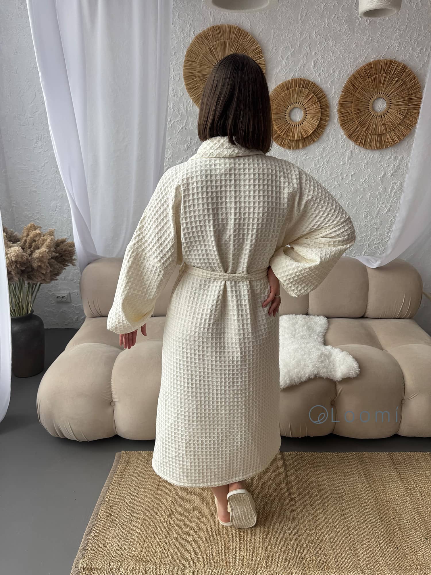 Жіночий халат з грецької вафельки Greece